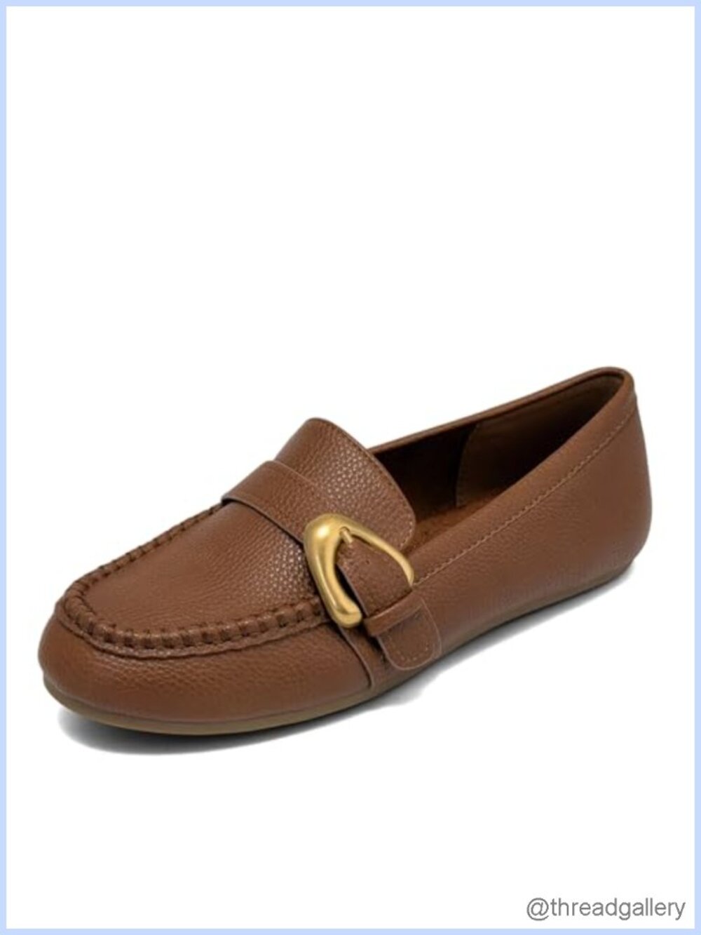 Faux Pebbled Leather Loafers Comfort Slip-On Work Shoes